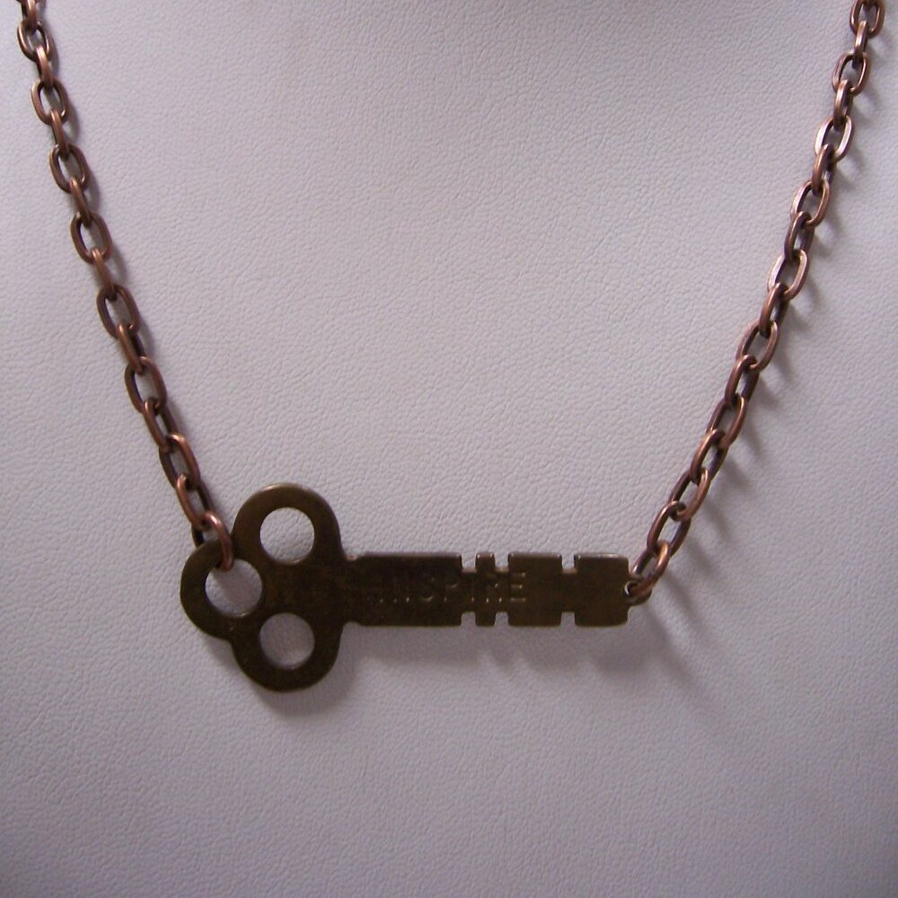 The Giving Key Necklace - INSPIRE Key  25in chain